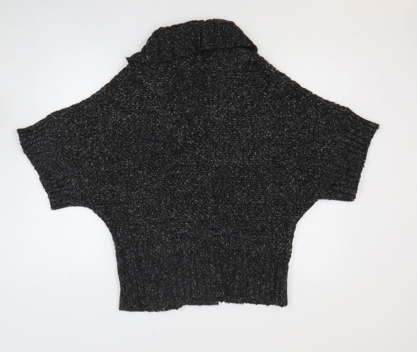 Happit Womens Grey V-Neck Acrylic Cardigan Jumper Size M