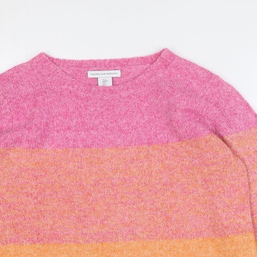 Cupcakes and Cashmere Womens Multicoloured Round Neck Polyester Pullover Jumper Size S