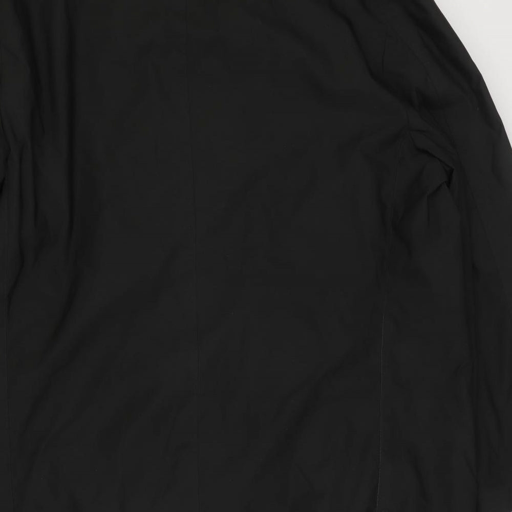 Marks and Spencer Mens Black Pea Coat Coat Size XL Zip