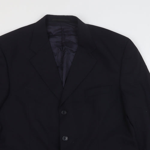 Woolmark Mens Black Polyester Jacket Suit Jacket Size 44