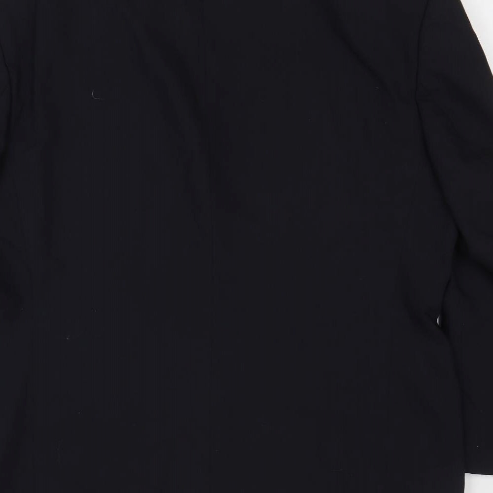 Woolmark Mens Black Polyester Jacket Suit Jacket Size 44