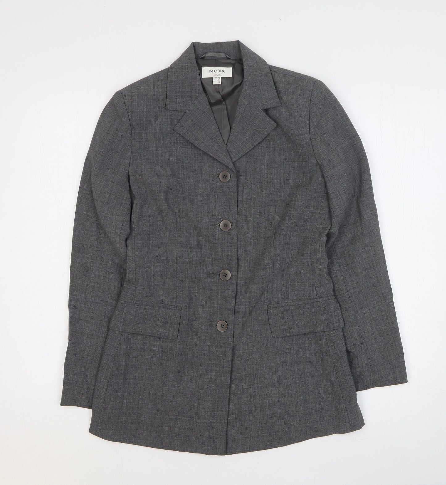Mexx Womens Grey Polyester Jacket Suit Jacket Size 8