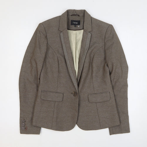 NEXT Womens Brown Jacket Size 10 Button