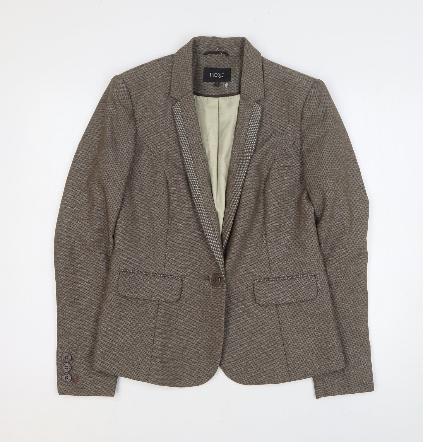 NEXT Womens Brown Jacket Size 10 Button