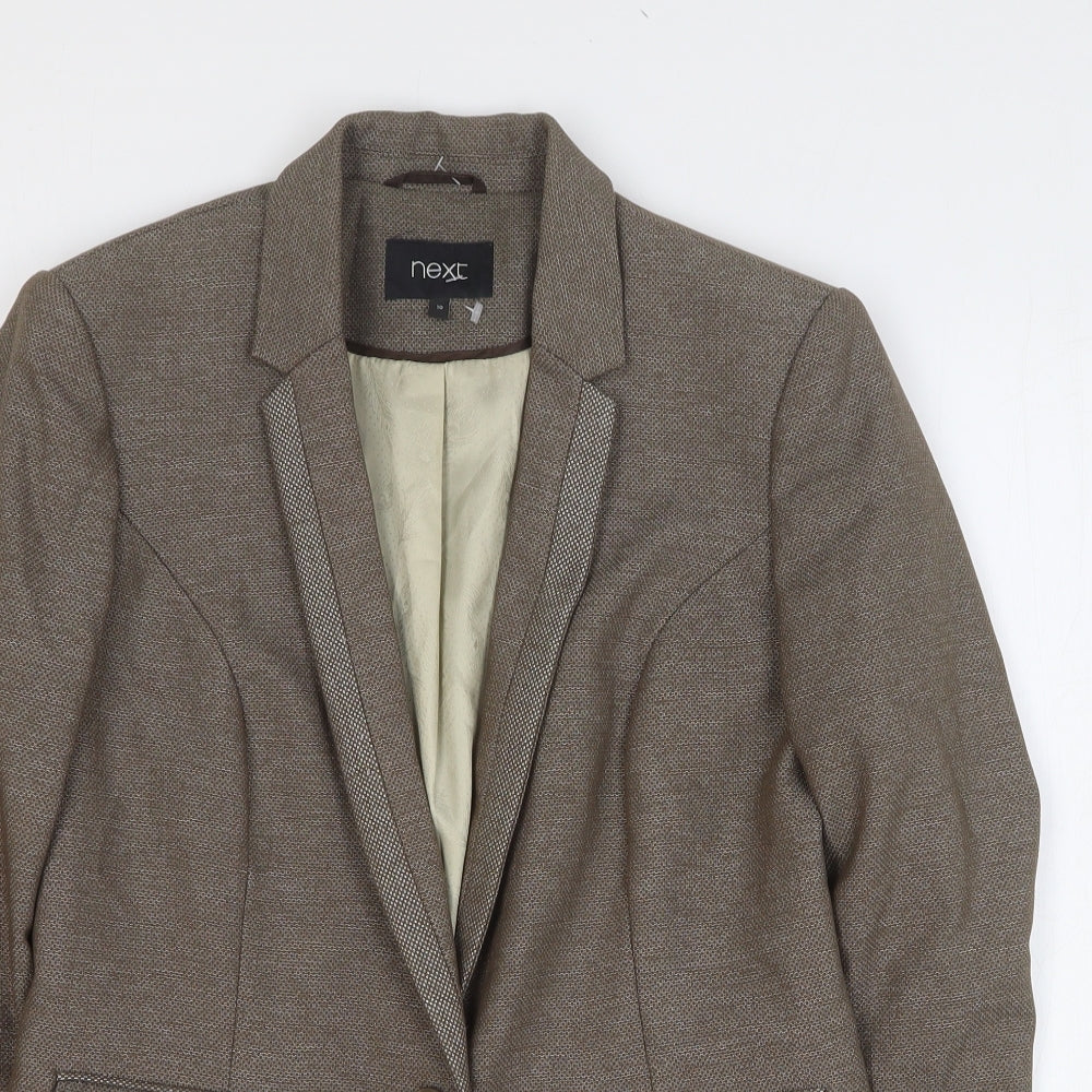 NEXT Womens Brown Jacket Size 10 Button