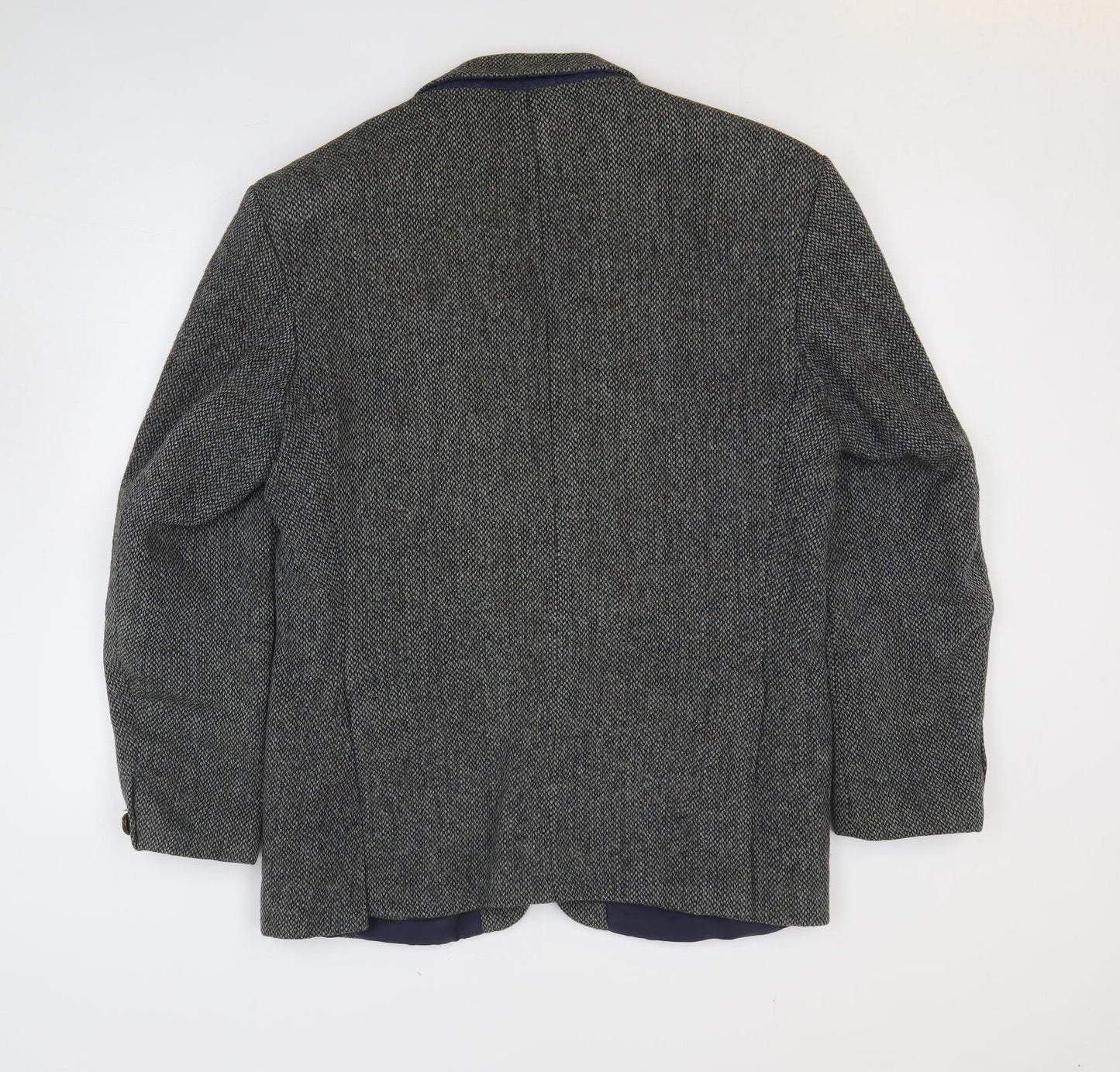 Greenwoods Mens Grey Geometric Wool Jacket Suit Jacket Size 42