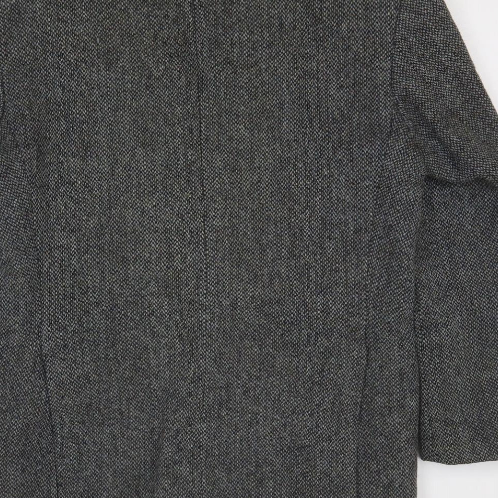 Greenwoods Mens Grey Geometric Wool Jacket Suit Jacket Size 42