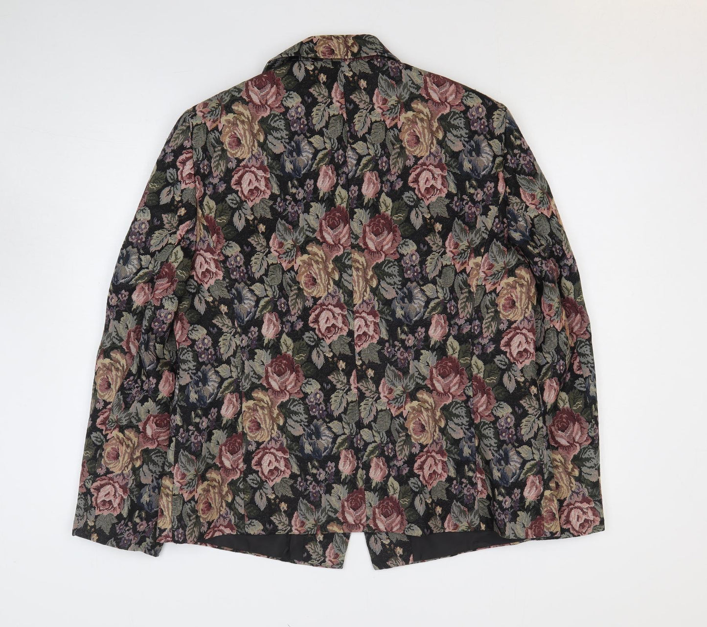 Gray & Osbourn Womens Multicoloured Floral Jacket Size 18 Button