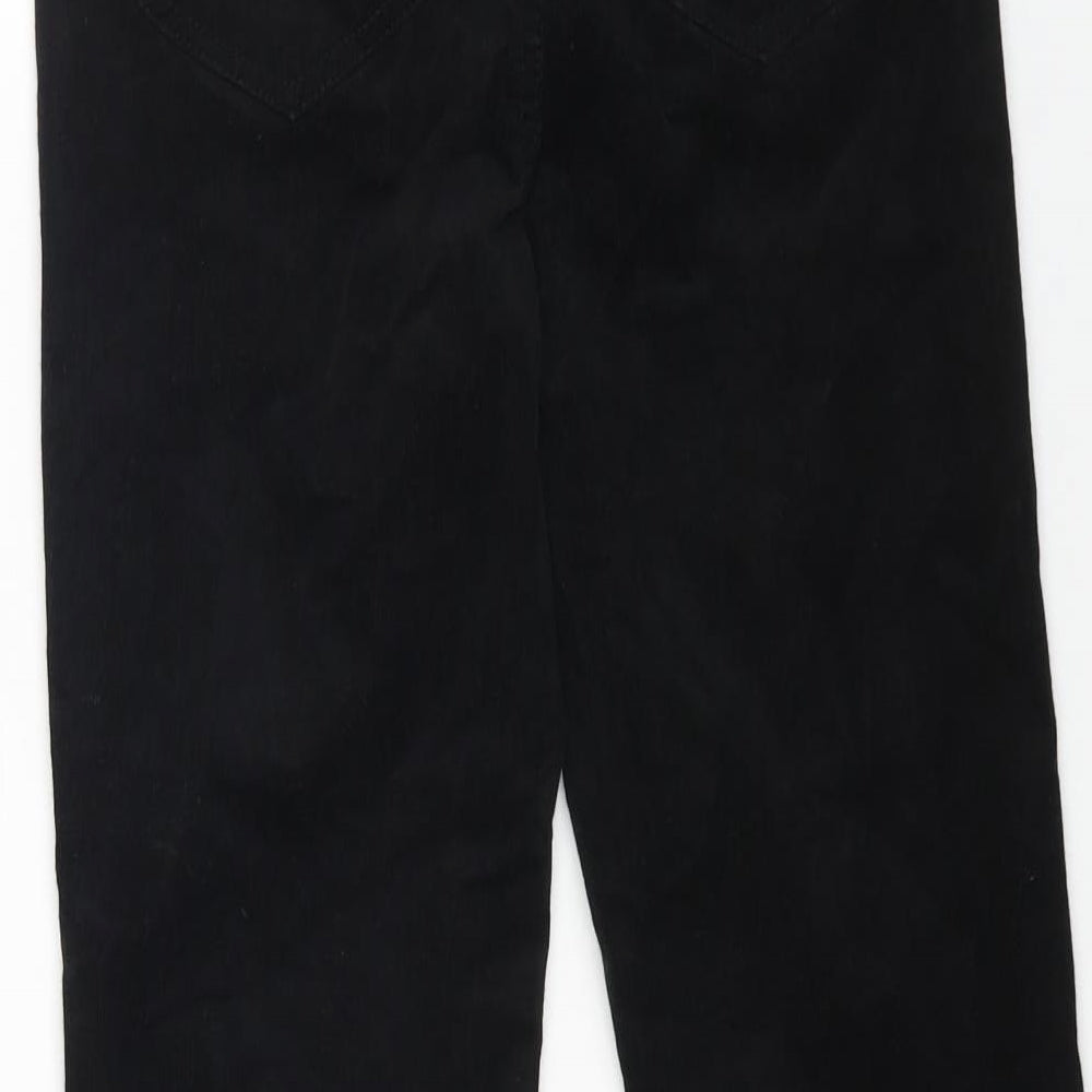 Marks and Spencer Womens Black Cotton Straight Jeans Size 8 L29 in Regular Button