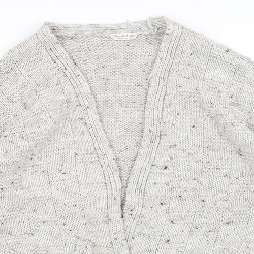 Miss Selfridge Womens Grey V-Neck Acrylic Cardigan Jumper Size 12