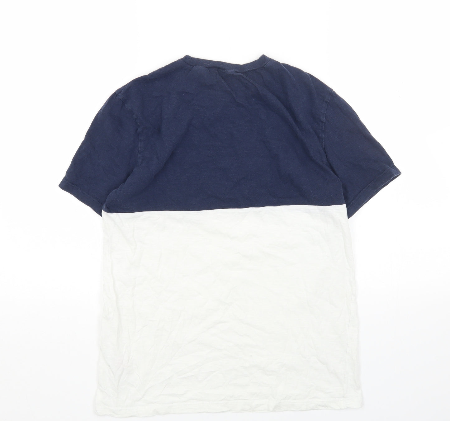 Topman Mens Multicoloured Colourblock Cotton T-Shirt Size XS Round Neck