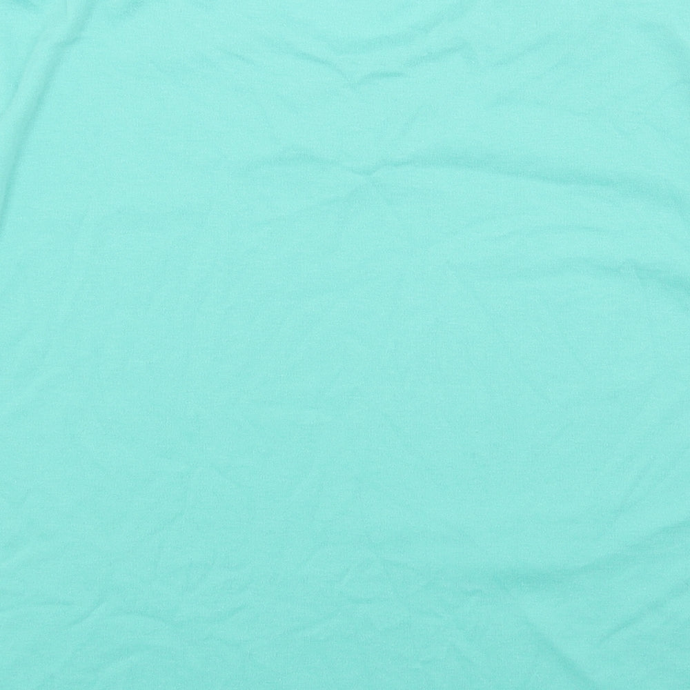 Fay Louise Womens Green Cotton Basic T-Shirt Size XL Round Neck