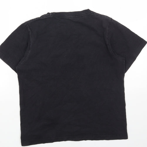 Preworn Womens Grey Cotton Basic T-Shirt Size S Round Neck - Thailand Elephant