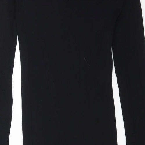 Missguided Womens Black Viscose Bodycon Size 6 Halter Pullover