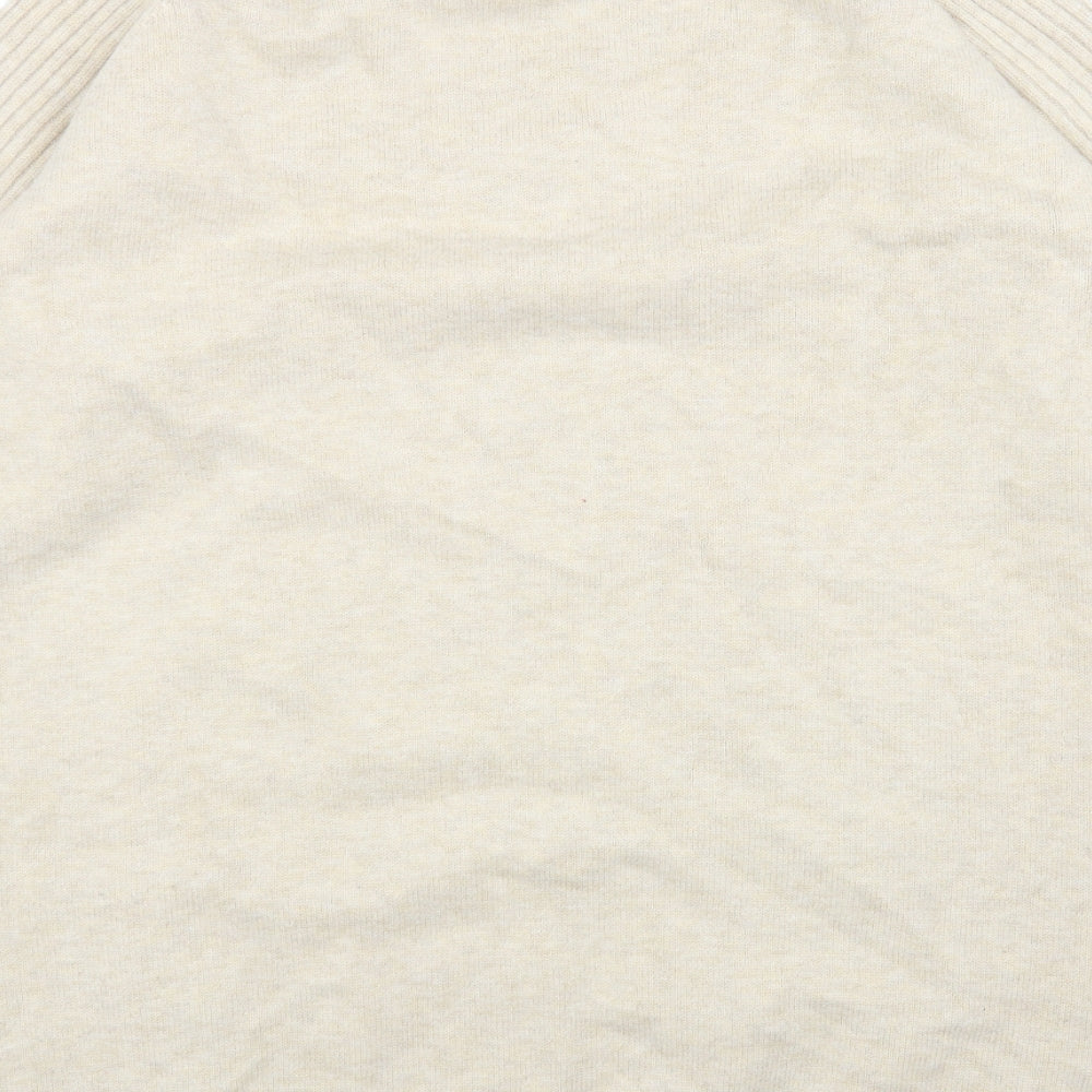 NEXT Womens Beige Mock Neck Acrylic Pullover Jumper Size XL