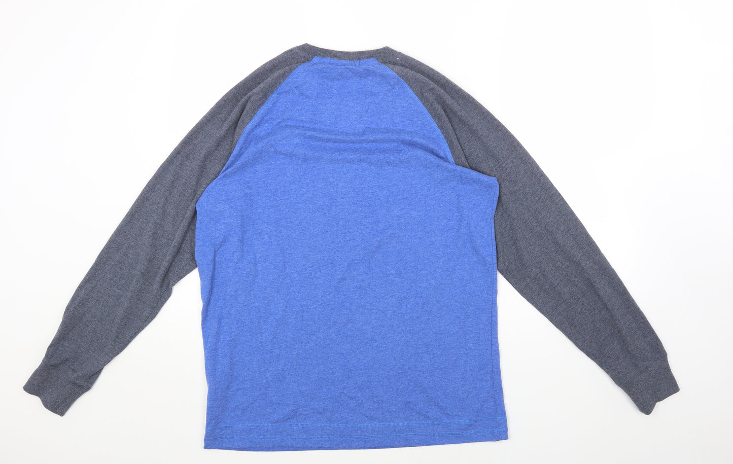 Tokyo Laundry Mens Blue Colourblock Polyester T-Shirt Size L Round Neck