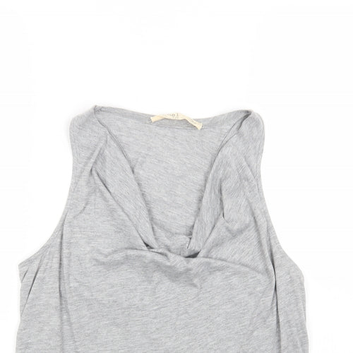 Label Lab Womens Grey Polyester Basic Tank Size 14 V-Neck