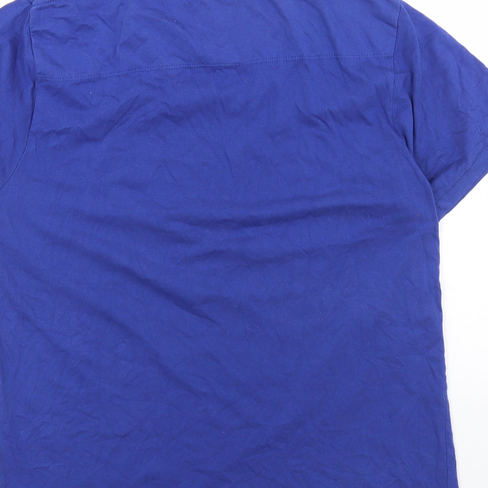 French Connection Mens Blue Cotton T-Shirt Size M Round Neck