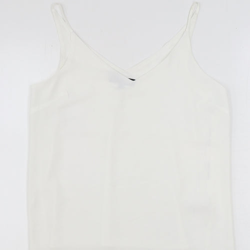 Dorothy Perkins Womens White Polyester Camisole Tank Size 12 V-Neck