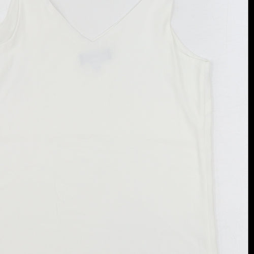 Dorothy Perkins Womens White Polyester Camisole Tank Size 12 V-Neck