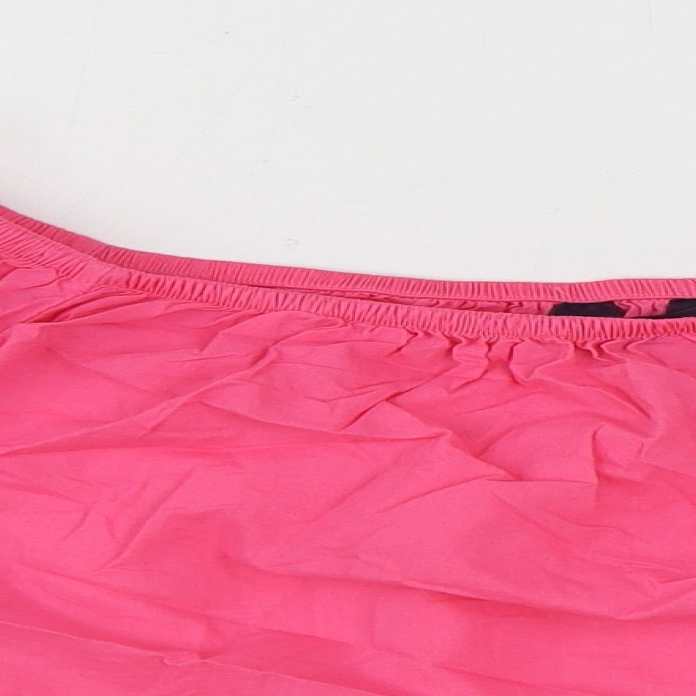 Marks and Spencer Womens Pink 100% Cotton Basic Blouse Size 18 Scoop Neck