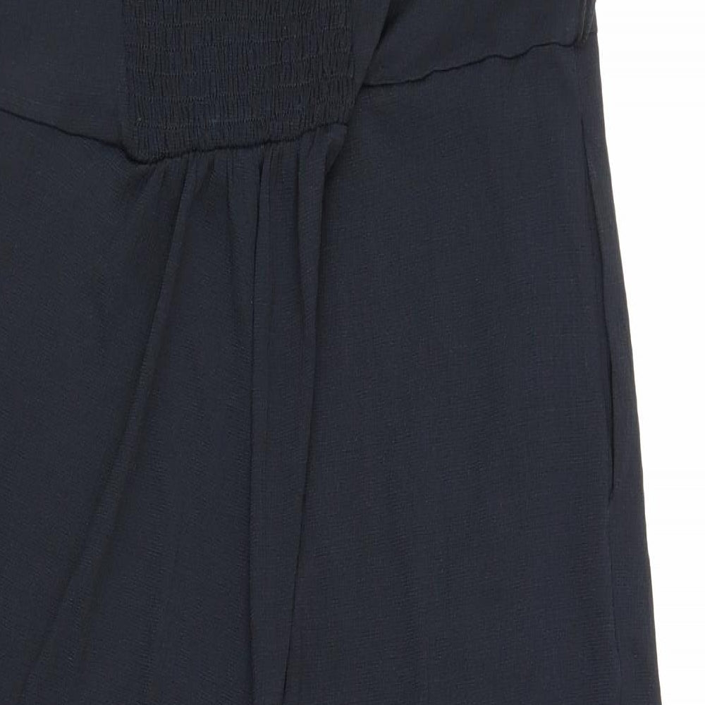 George Womens Black Polyester Jumpsuit One-Piece Size L L23 in