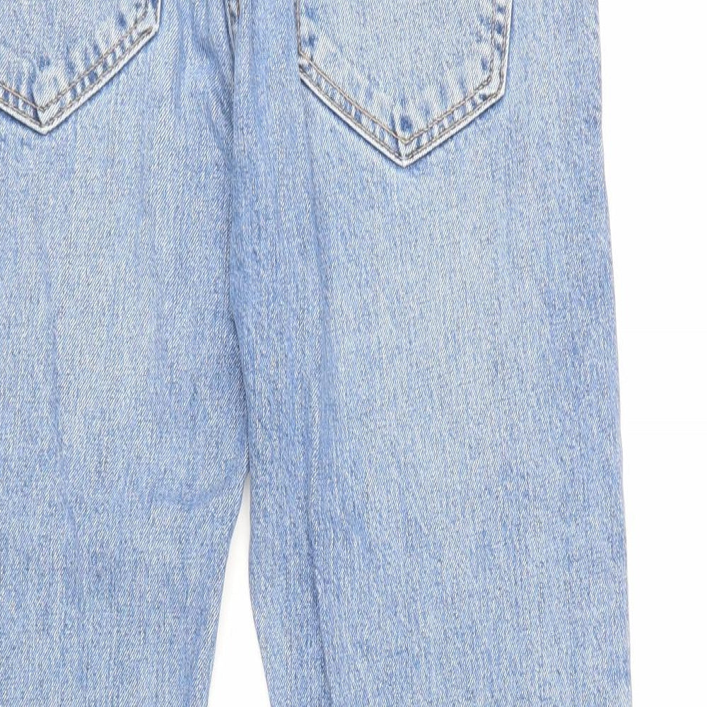 Pull&Bear Womens Blue Cotton Straight Jeans Size 40 in Regular Zip