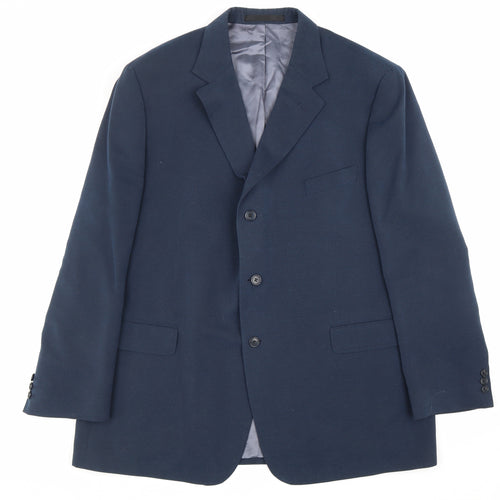 Marks and Spencer Mens Blue Polyester Jacket Suit Jacket Size M