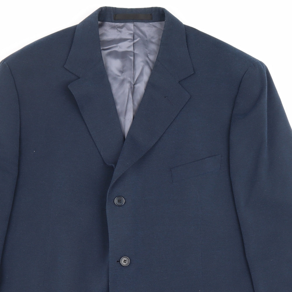 Marks and Spencer Mens Blue Polyester Jacket Suit Jacket Size M