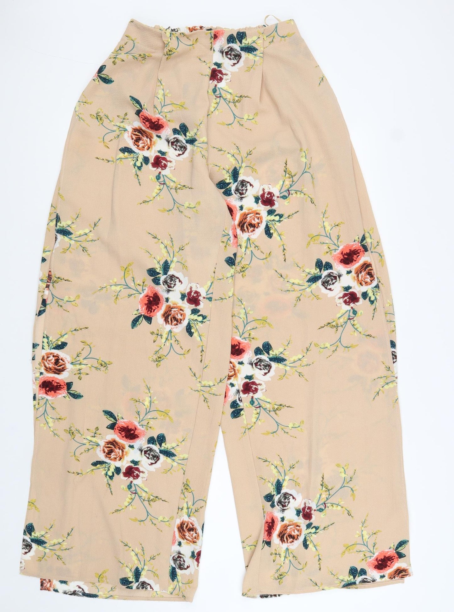 LOVE&OTHER THINGS Womens Beige Geometric Polyester Trousers Size S Regular
