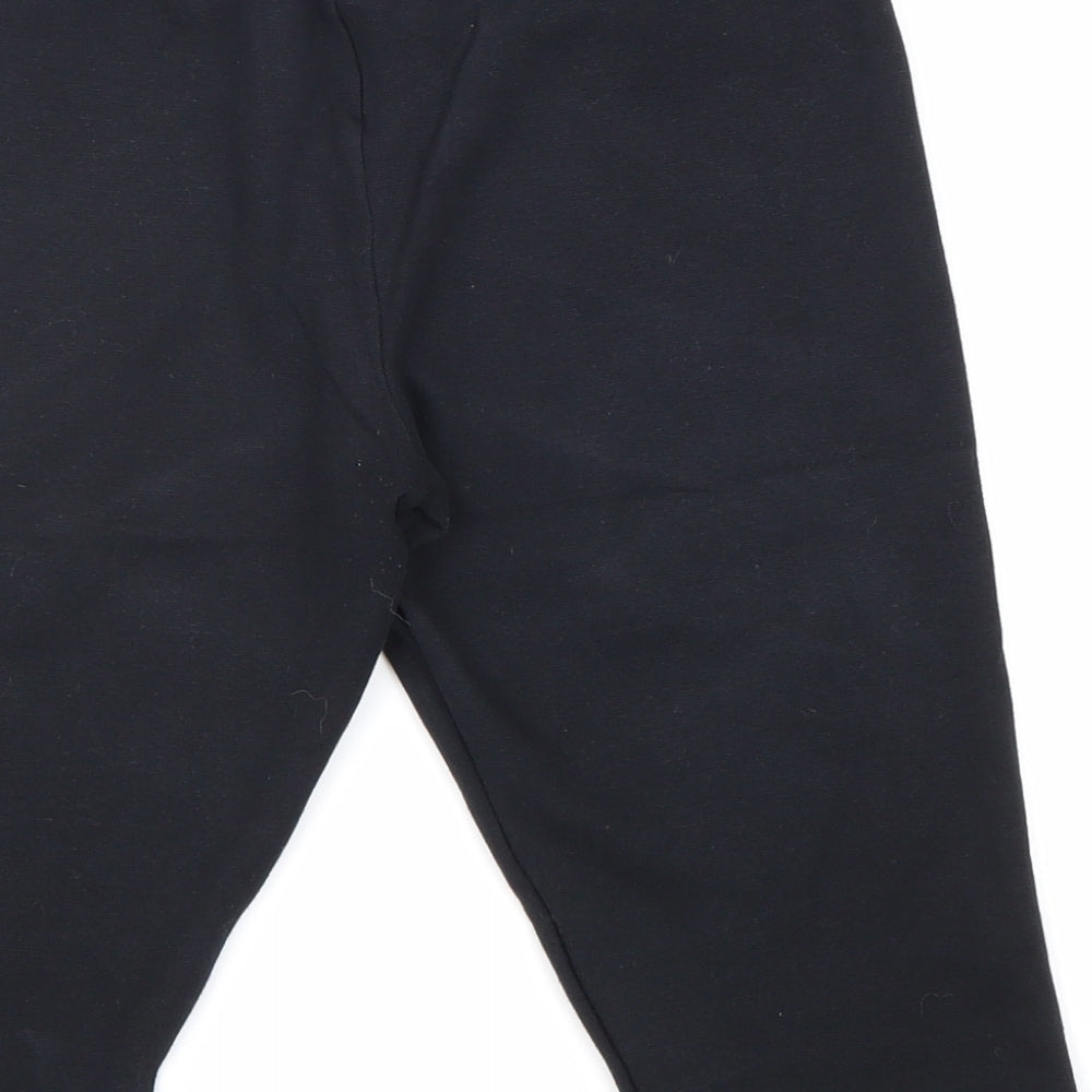 Vintage Angels Girls Black Cotton Jogger Trousers Size 13 Years Regular - Cropped Leggings