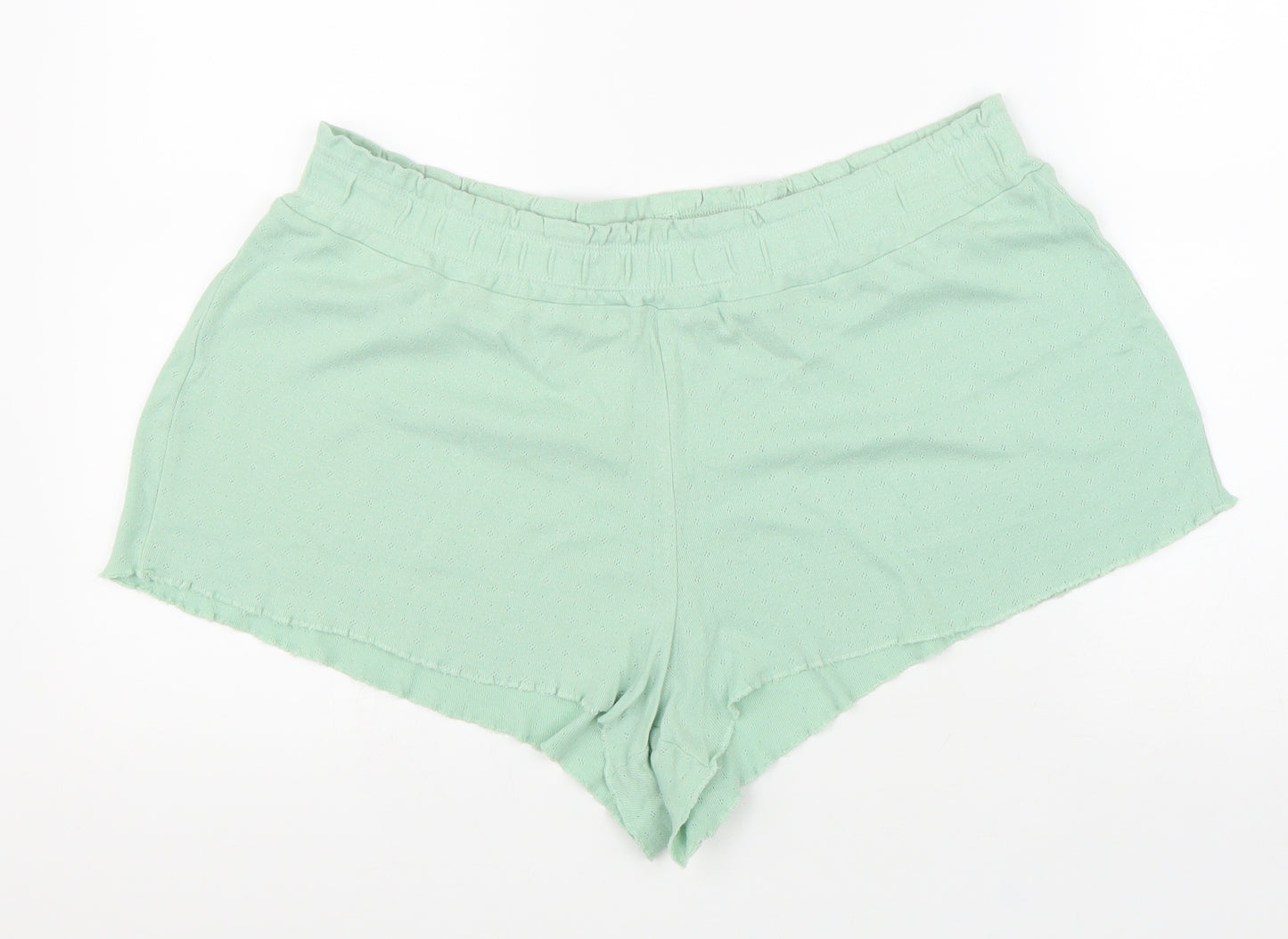 George Womens Green Cotton Hot Pants Shorts Size 16 L3 in Regular