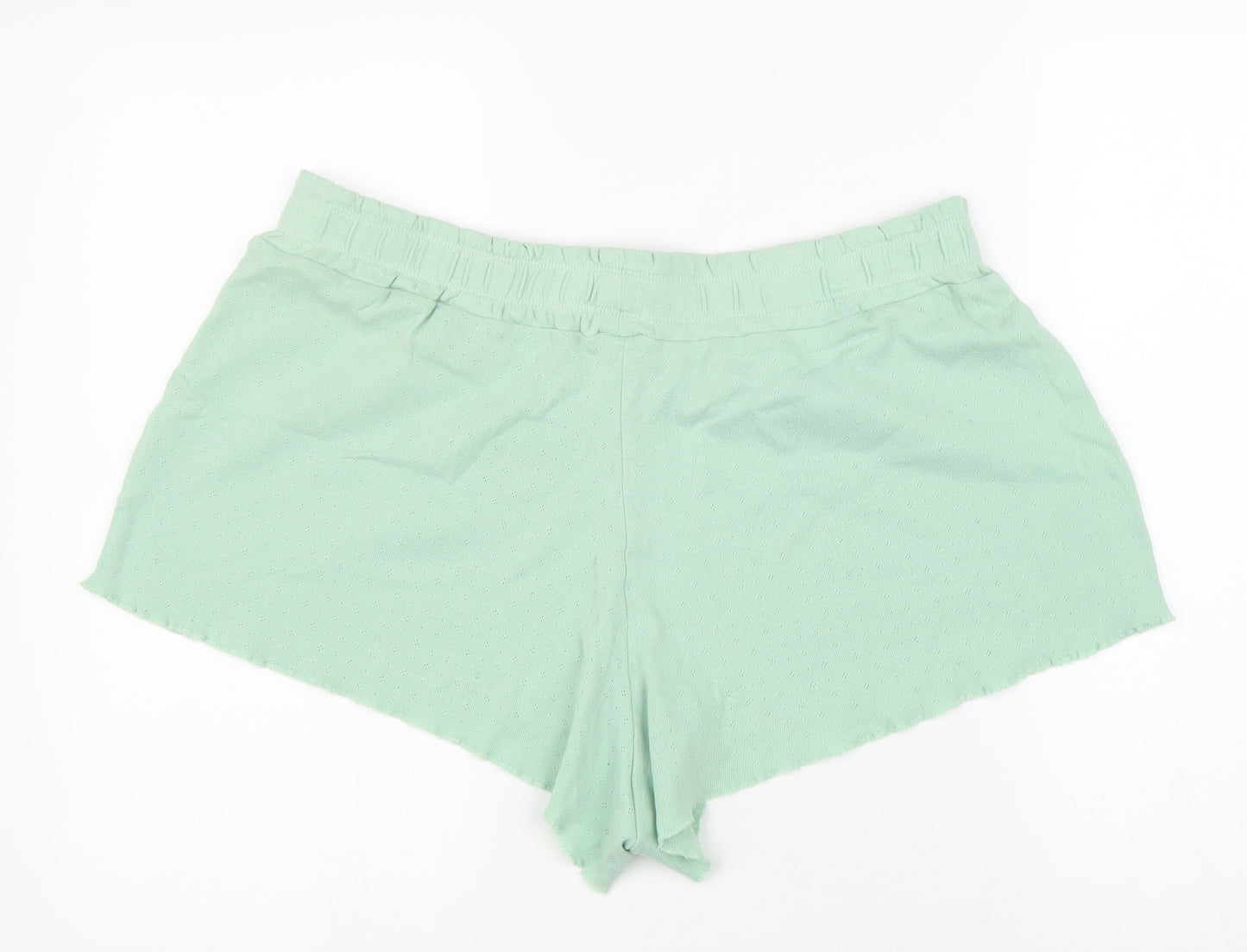 George Womens Green Cotton Hot Pants Shorts Size 16 L3 in Regular
