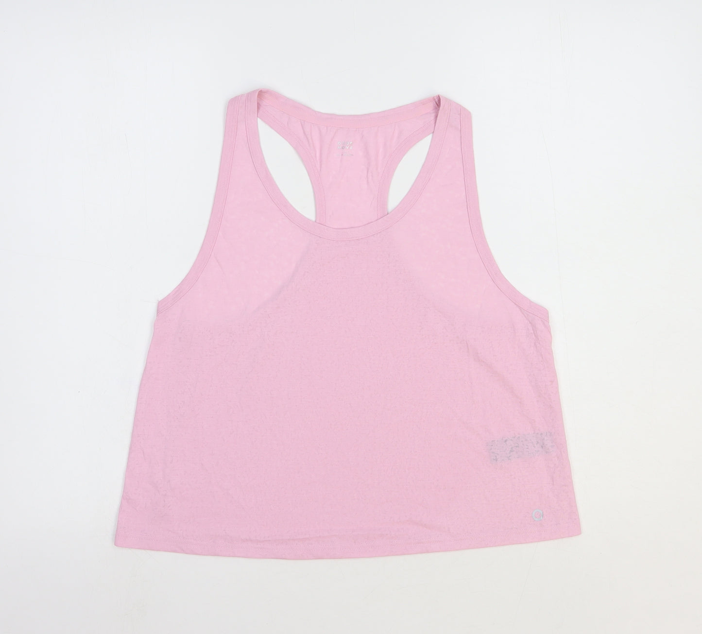 Marks and Spencer Womens Pink Polyester Basic Tank Size 14 Round Neck Pullover