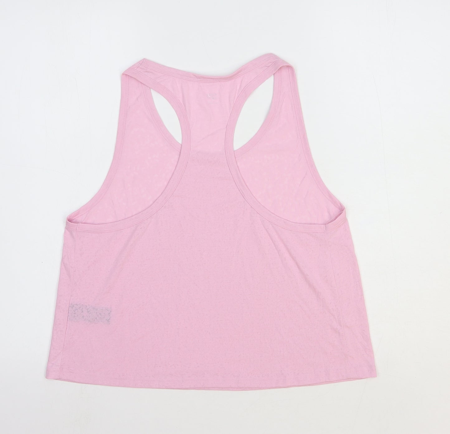 Marks and Spencer Womens Pink Polyester Basic Tank Size 14 Round Neck Pullover