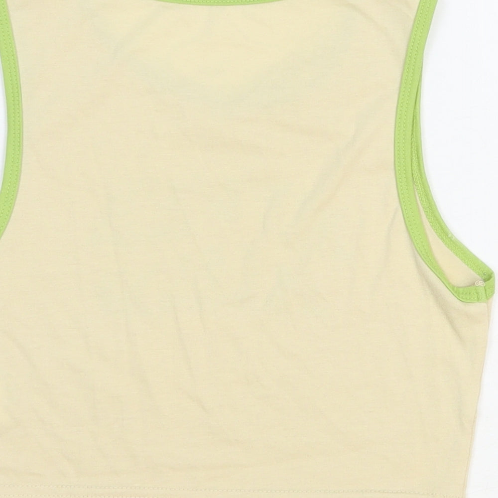 SheIn Womens Beige Polyester Cropped Tank Size 4 Round Neck - Never Mind