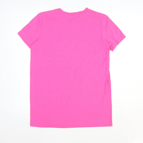 Atmosphere Womens Pink Polyester Basic T-Shirt Size 10 Round Neck Pullover - Cardio