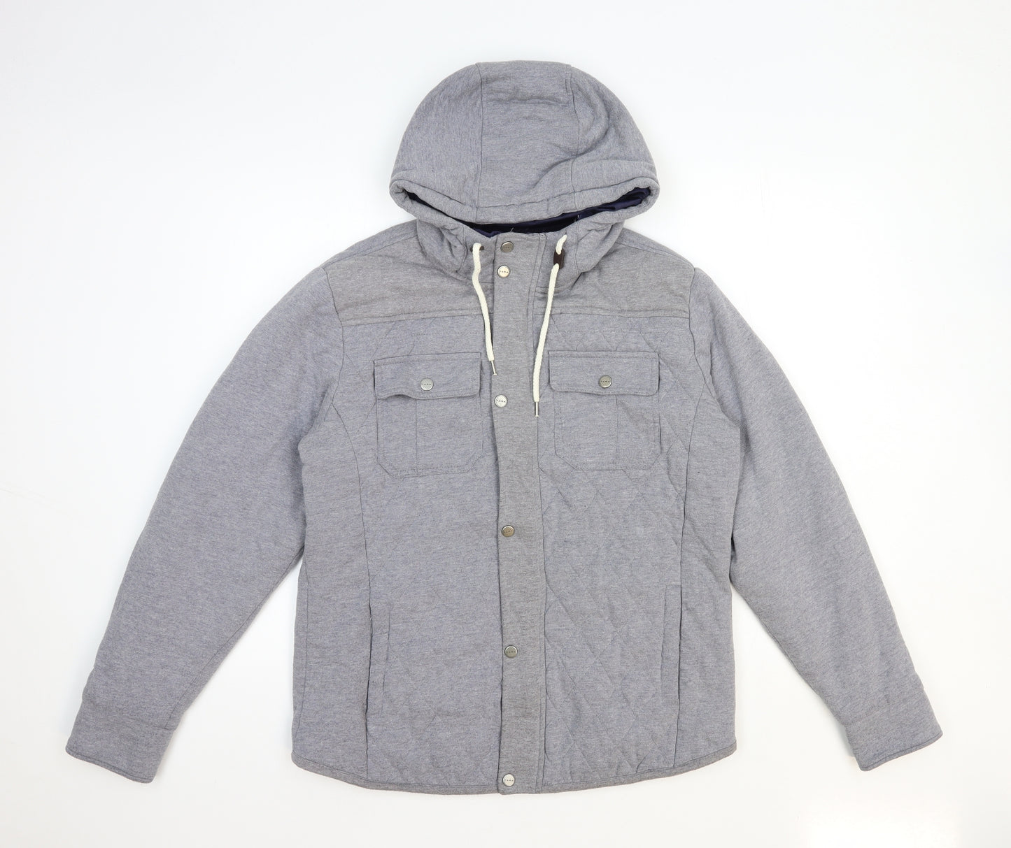 Zara Mens Grey Rain Coat Coat Size XL Zip