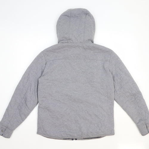 Zara Mens Grey Rain Coat Coat Size XL Zip