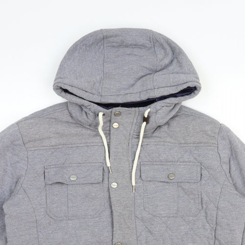 Zara Mens Grey Rain Coat Coat Size XL Zip