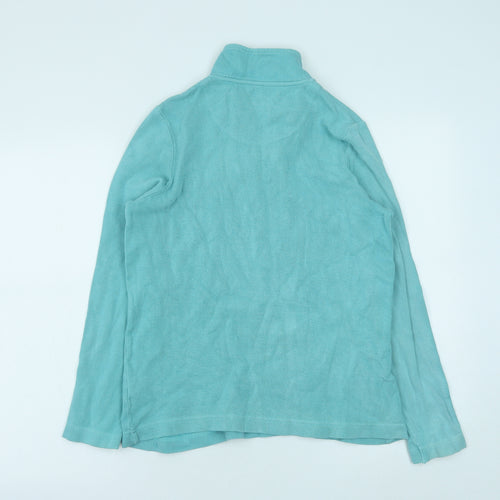 Preworn Womens Blue Cotton Pullover Sweatshirt Size 10 Zip