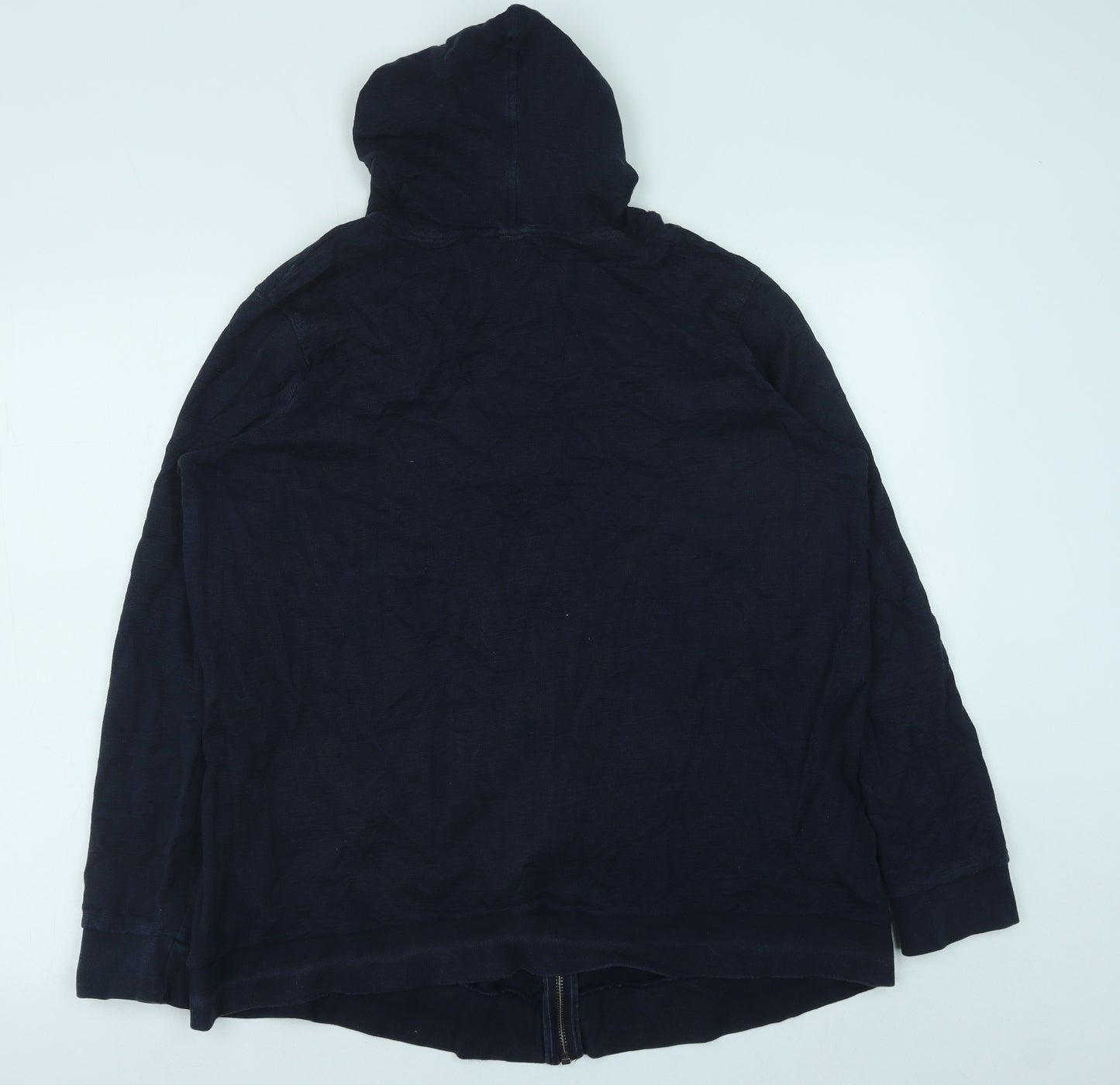 NEXT Womens Black Cotton Full Zip Hoodie Size 22 Zip