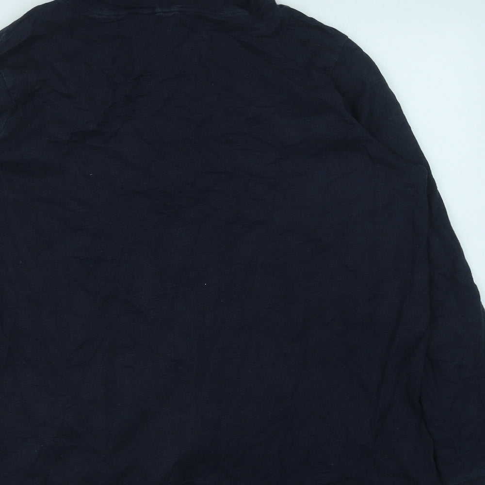 NEXT Womens Black Cotton Full Zip Hoodie Size 22 Zip