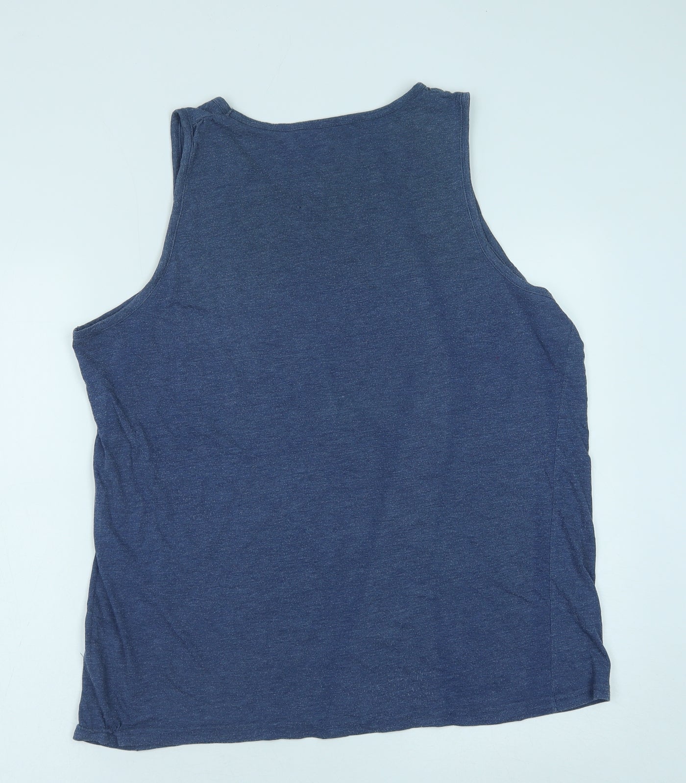 George Mens Blue Cotton T-Shirt Size XL Round Neck