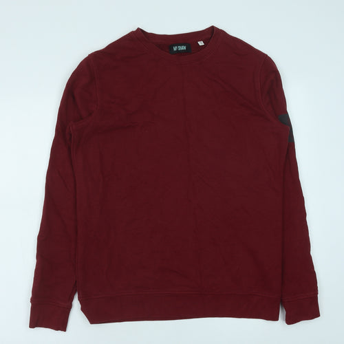 Mr Shaw Mens Red Cotton Pullover Sweatshirt Size M
