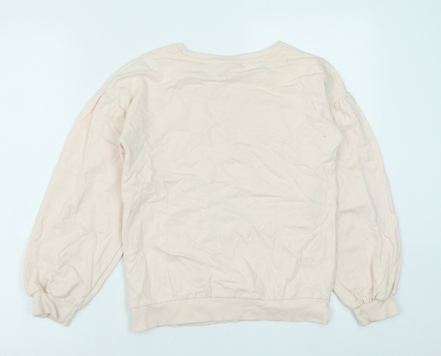 Matalan Girls Ivory Cotton Pullover Sweatshirt Size 11 Years Pullover