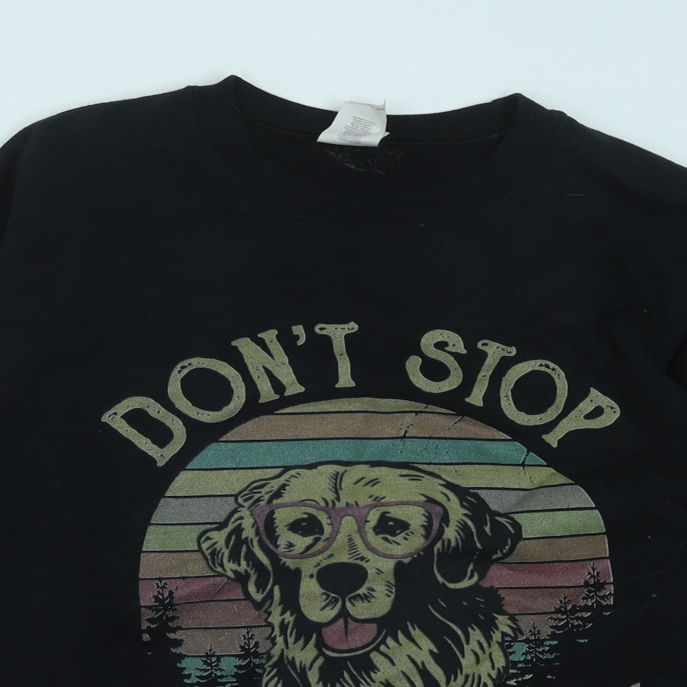 Gildan Womens Black Cotton Pullover Sweatshirt Size M Pullover - Don't Stop Retrievin'