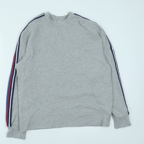 Topman Mens Grey Cotton Pullover Sweatshirt Size S