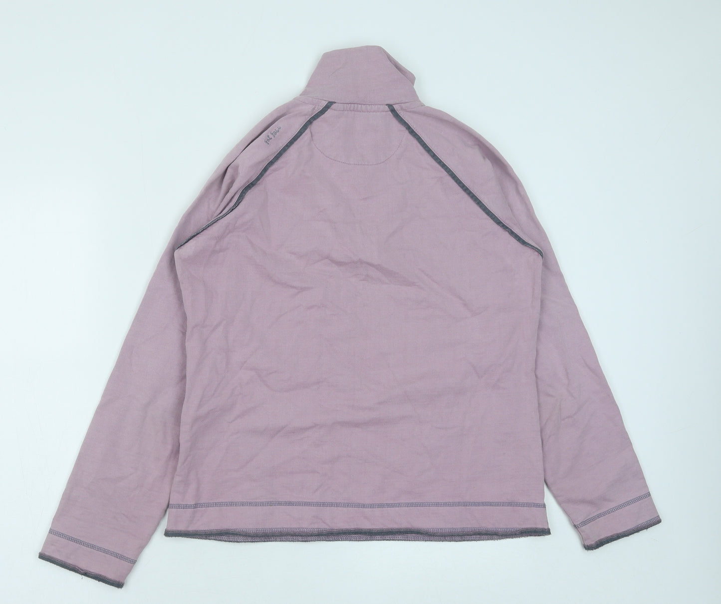 Fat Face Womens Purple Cotton Pullover Sweatshirt Size 12 Zip