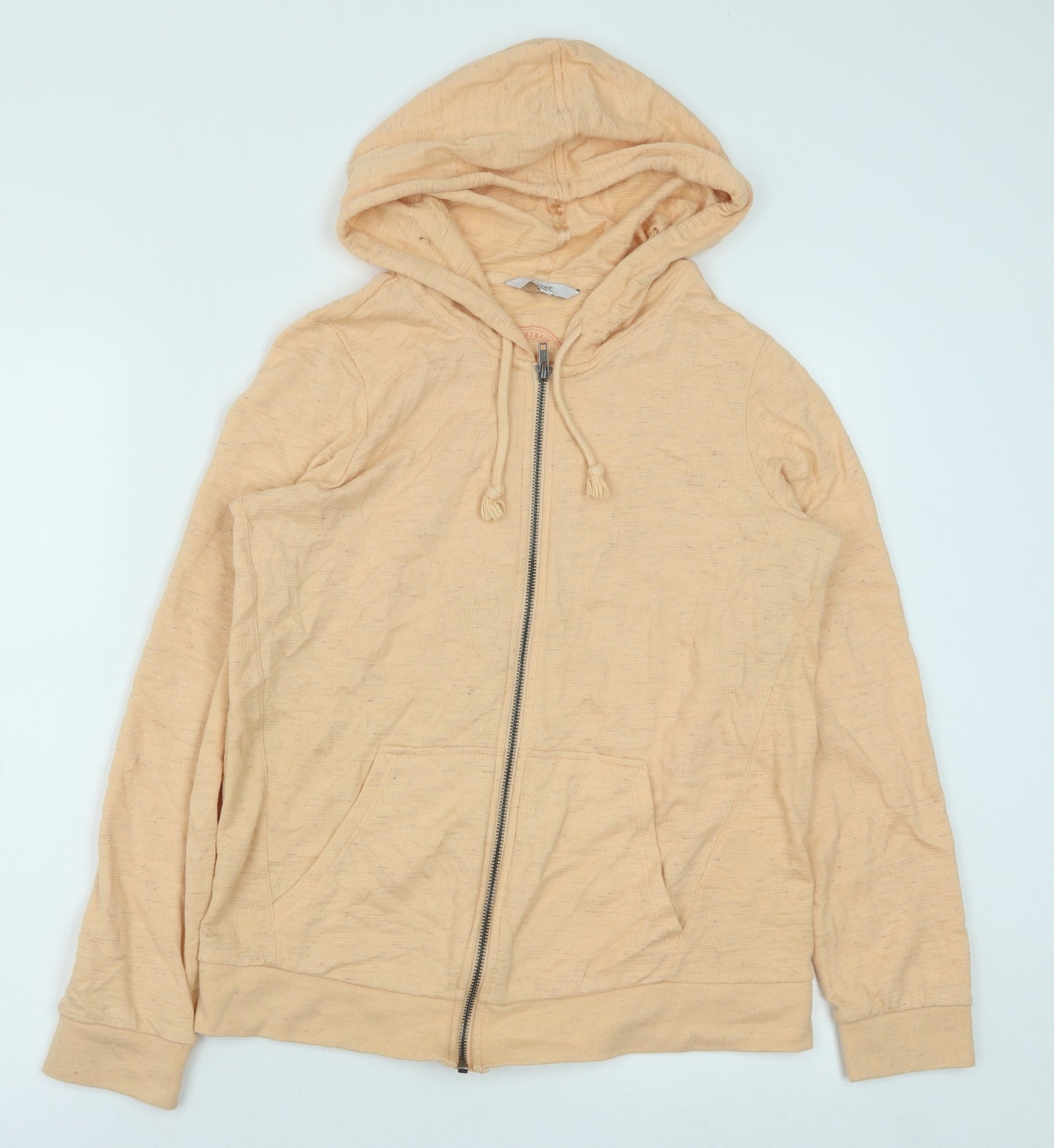 NEXT Womens Orange Cotton Full Zip Hoodie Size 10 Zip